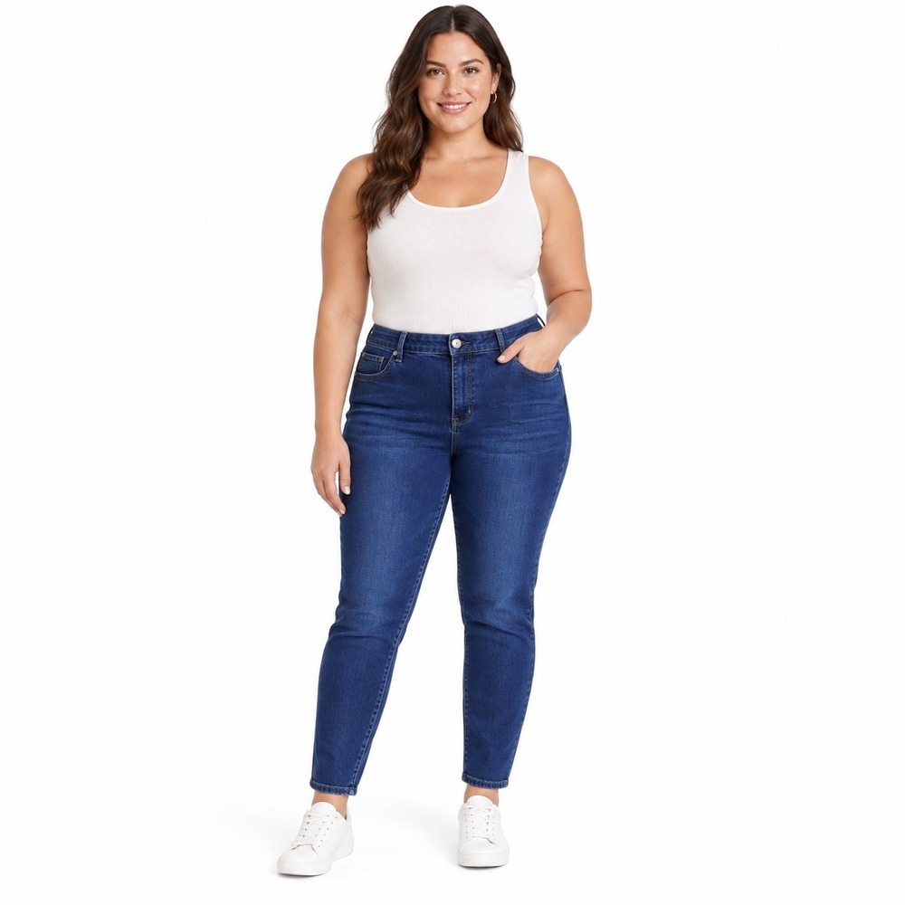 Maurice's Plus Size 20W REG Dark Wash High Rise Skinny Jeans Stretch Denim